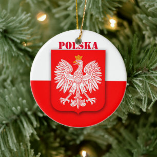 Décoration En Céramique Pologne Drapeau Football patriotique Polska