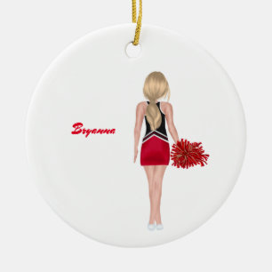 Décoration En Céramique Pom-pom girl de l'école rouge et noire personnali