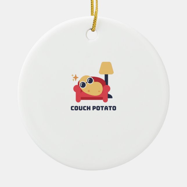 Décoration En Céramique Pomme de terre au canapé (Devant)