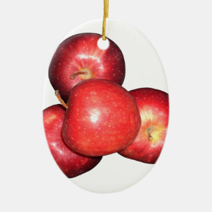 Décoration En Céramique Pommes rouges sucrées et crêpes - Impression de fr
