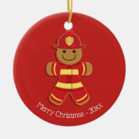 Pompier Gingerbread Homme Noël
