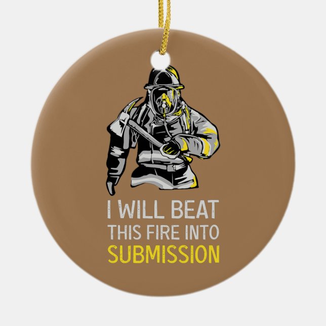 Décoration En Céramique Pompier Wildland Smokejumper Fire Eater (Devant)