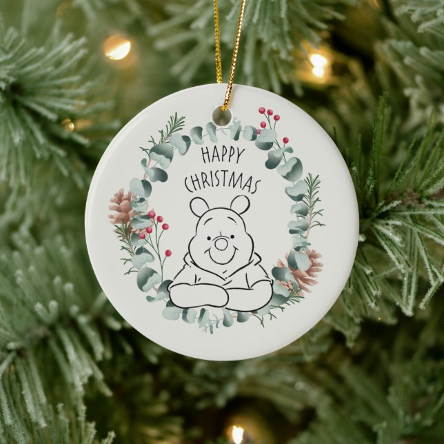 Décoration En Céramique Pooh | Bonne couronne de Noël (Arbre)