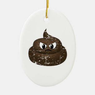 Décoration En Céramique Poop de dessin en colère