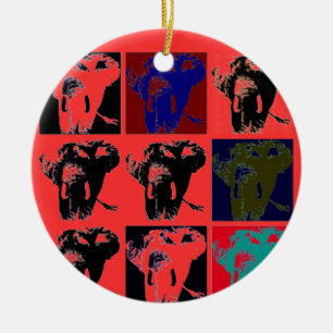 Décoration En Céramique Pop Art Elephants
