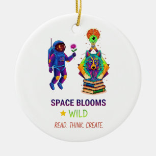 Décoration En Céramique Porte-clés Art Astronaute Cyberpunk & Loup - Spa N