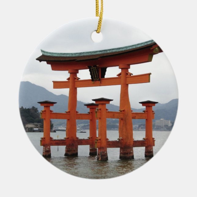 Décoration En Céramique Porte historique dans la baie de Miyajima, Japon (Devant)