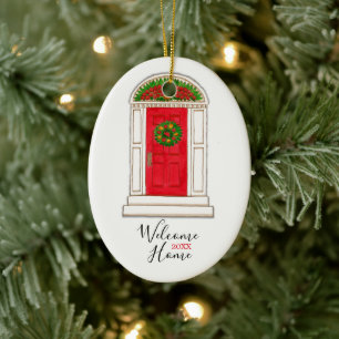 Décoration En Céramique Porte rouge Nouvelle maison