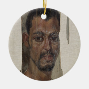 Décoration En Céramique Portrait de Fayum (cire d'encaustic sur le bois)