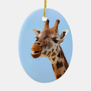 Décoration En Céramique Portrait de Giraffe