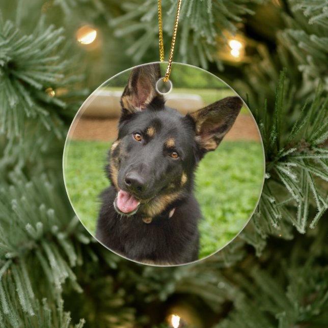 Décoration En Céramique Portrait d'un berger allemand (Arbre)