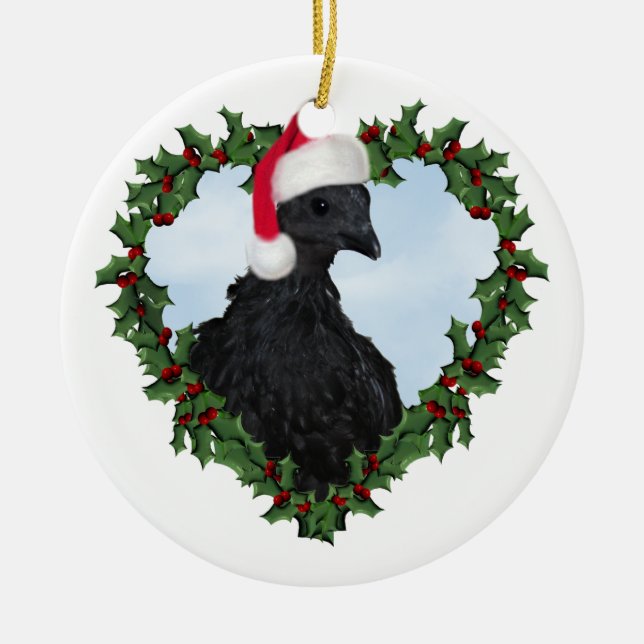 Décoration En Céramique Poulet de Noël * Miel de Svart (Devant)