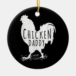 Décoration En Céramique Poulet papa Papa Ferme Agricole Rooster Funny