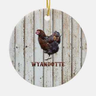 Décoration En Céramique Poulet Wyandotte