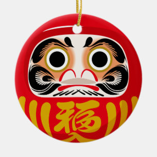 Décoration En Céramique Poupée Daruma (charme traditionnel japonais de cha