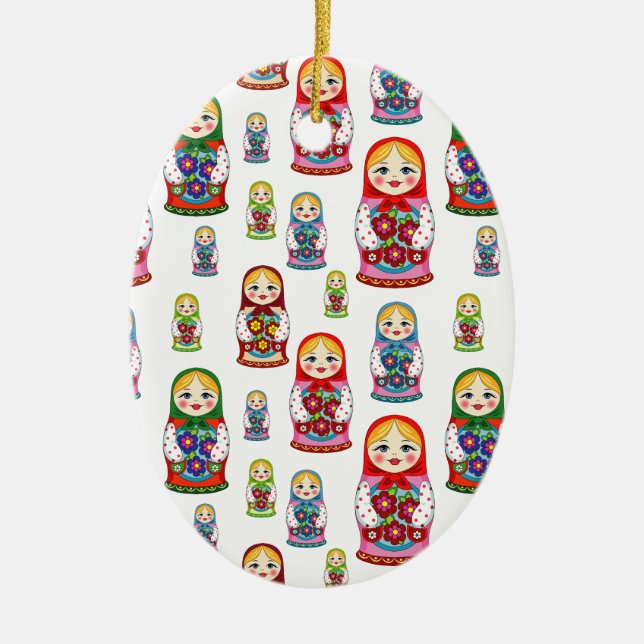 Décoration En Céramique poupées russes (Devant)