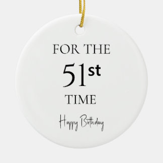 Décoration En Céramique Pour la 51e fois Joyeux Anniversaire