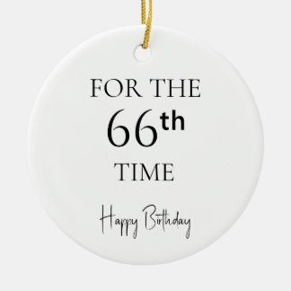 Décoration En Céramique Pour la 66e fois Joyeux Anniversaire
