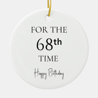 Décoration En Céramique Pour la 68e fois Joyeux Anniversaire
