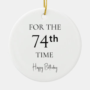 Décoration En Céramique Pour la 74e fois Joyeux Anniversaire