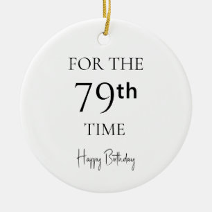 Décoration En Céramique Pour la 79e fois Joyeux Anniversaire
