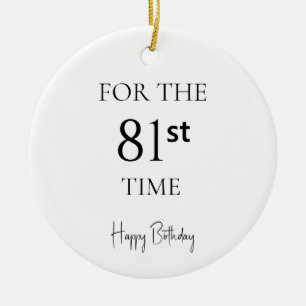 Décoration En Céramique Pour la 81e fois Joyeux Anniversaire