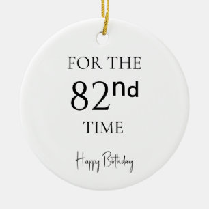 Décoration En Céramique Pour la 82e fois Joyeux Anniversaire