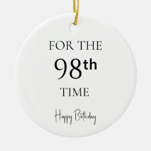 Décoration En Céramique Pour la 98ème fois Joyeux Anniversaire