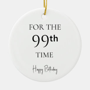 Décoration En Céramique Pour la 99ème fois Joyeux Anniversaire