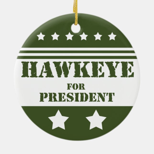 Décoration En Céramique Pour le Président Hawkeye (Dos)