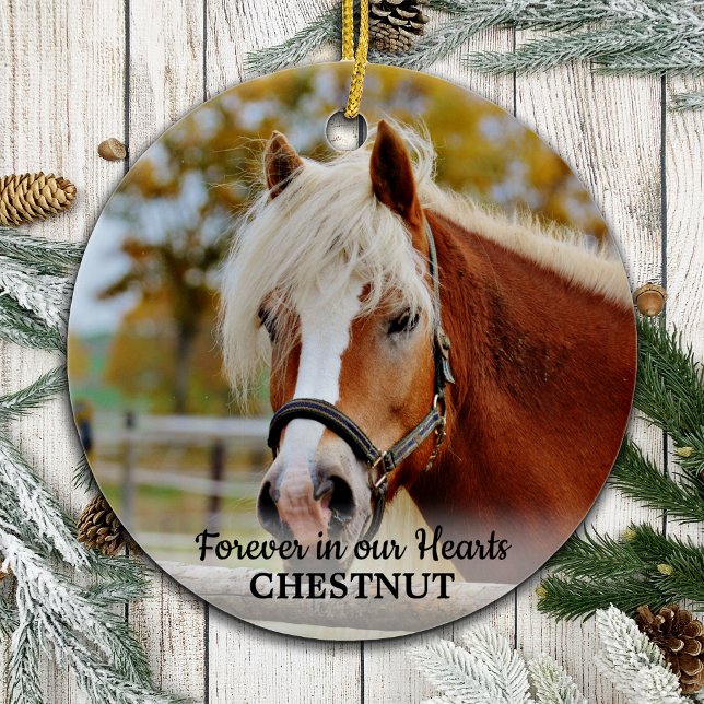 Décoration En Céramique Pour toujours dans nos coeurs Horse Photo Pet Memo (Créateur téléchargé)