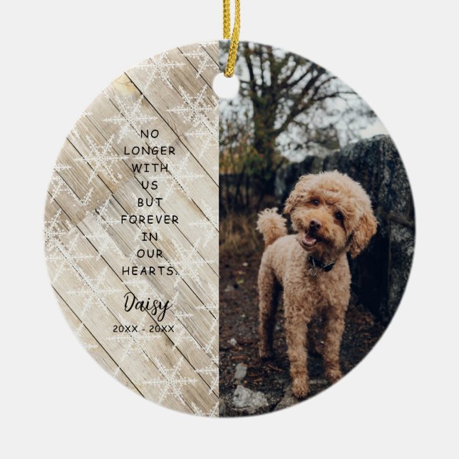 Décoration En Céramique Pour toujours dans nos coeurs Photo de Noël (Devant)