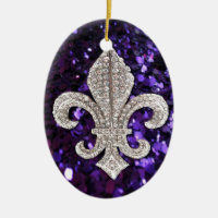 Pourpre de Fleur De Lis Sequins de bijou