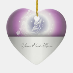 Décoration En Céramique Pourpre floral d'imaginaire de papillon