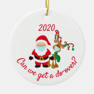 Décoration En Céramique Pouvons-nous obtenir un Père Noël Reindeer 2020 de