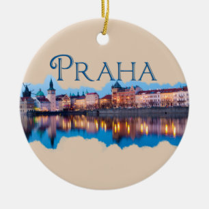 Décoration En Céramique Praha : Skyline du soir
