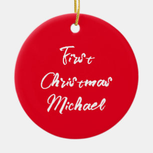 Décoration En Céramique Premier bébé de Noël Votre propre photo