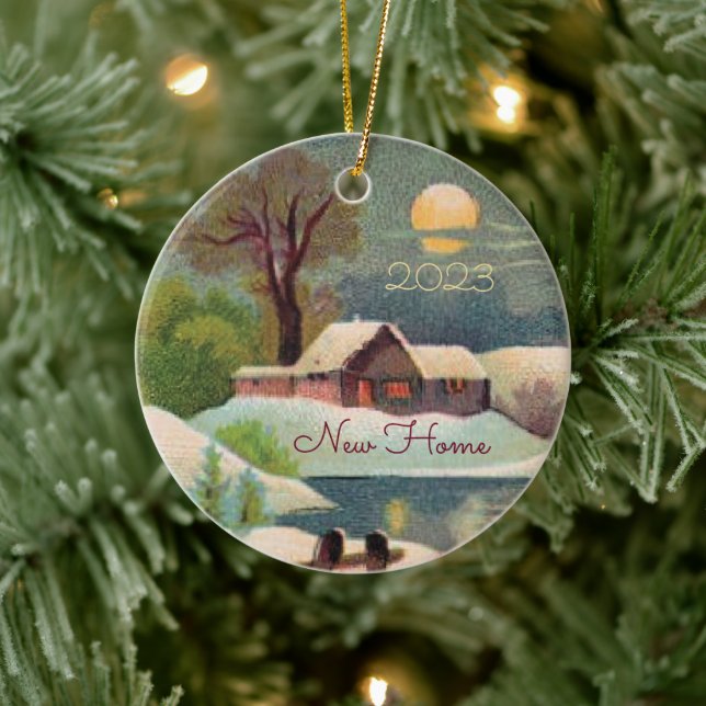 Décoration En Céramique Premier Noël à New Home Orament (Arbre)