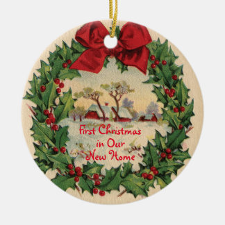 Décoration En Céramique Premier Noël à New Home Orament