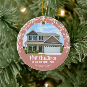 Décoration En Céramique Premier Noël dans notre nouveau Rose Photo Accueil