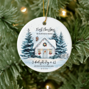 DÉCORATION EN CÉRAMIQUE PREMIER NOËL DANS NOTRE NOUVELLE MAISON