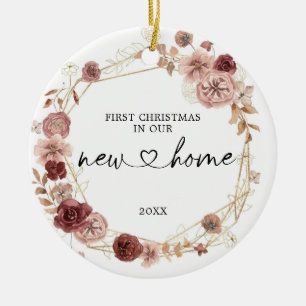 Décoration En Céramique Premier Noël Dans Notre Nouvelle Maison Florale Gé