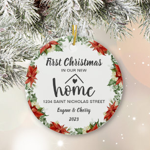 Décoration En Céramique Premier Noël dans notre nouvelle maison Watercolor