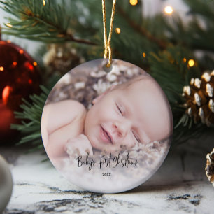 Décoration En Céramique Premier Noël de bébé simple
