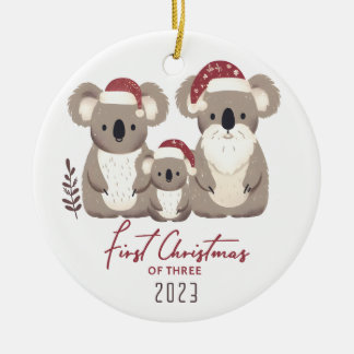 Décoration En Céramique Premier Noël des trois Koala