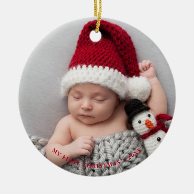 Décoration En Céramique Premier Noël du bébé (Devant)