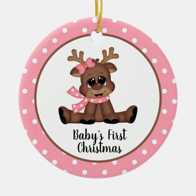 Décoration En Céramique Premier Noël du bébé (Devant)