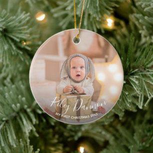 Décoration En Céramique Premier Noël du bébé
