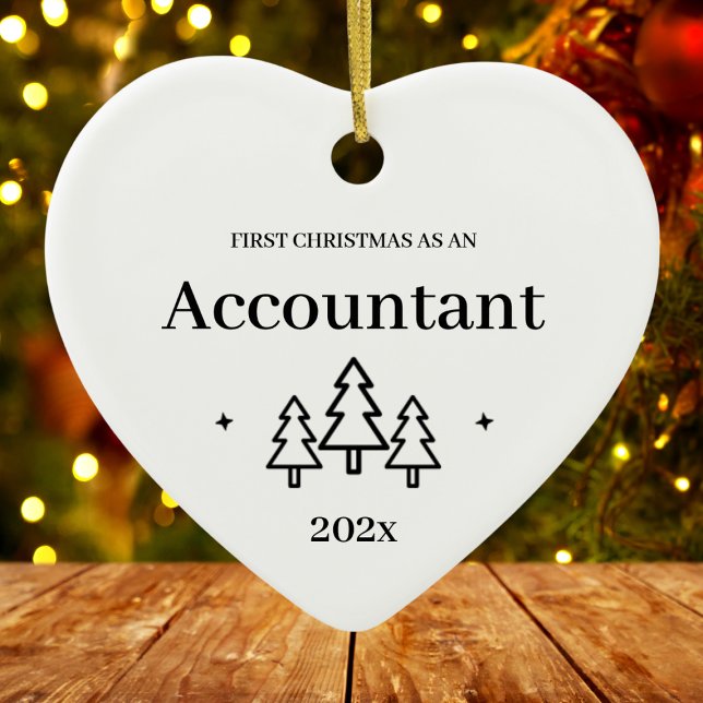 Décoration En Céramique Premier Noël du comptable (Accountant First Christmas Ceramic Ornament
)