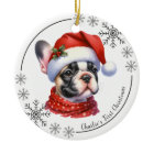 Premier Noël du mignon Bulldog français